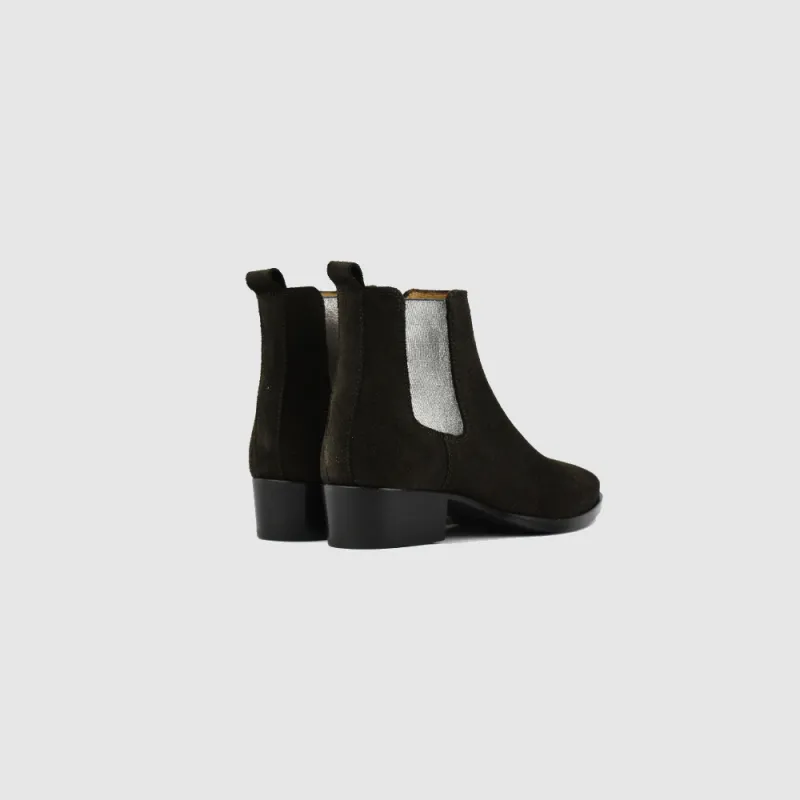 Chelseaboot JANA ebony perfo